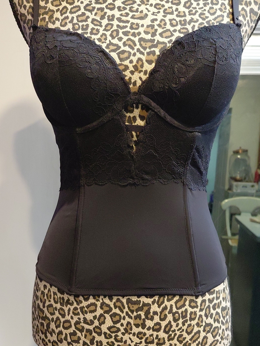 La SENZA Black Lace Bustier Camisole